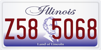 IL license plate Z585068