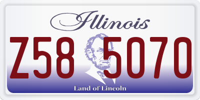 IL license plate Z585070