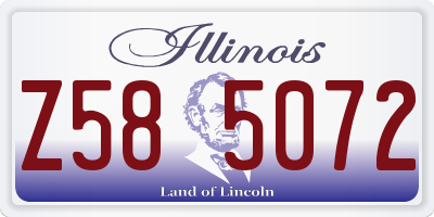 IL license plate Z585072