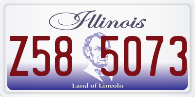 IL license plate Z585073