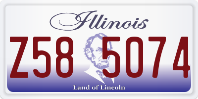 IL license plate Z585074