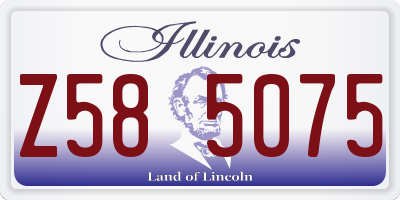 IL license plate Z585075