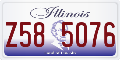 IL license plate Z585076