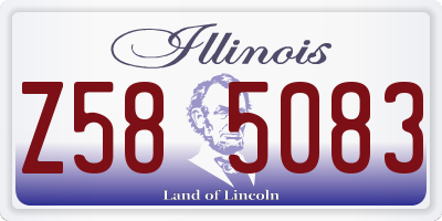 IL license plate Z585083