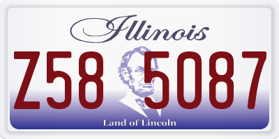 IL license plate Z585087