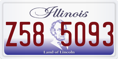 IL license plate Z585093