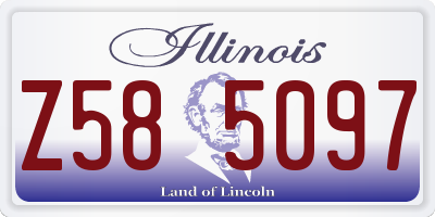 IL license plate Z585097