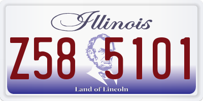 IL license plate Z585101