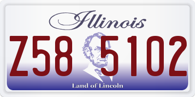 IL license plate Z585102