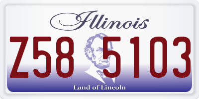 IL license plate Z585103