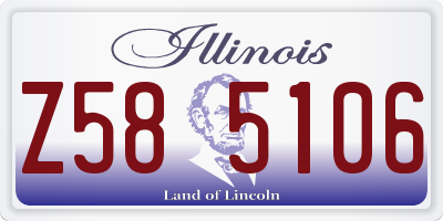 IL license plate Z585106
