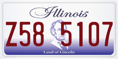 IL license plate Z585107