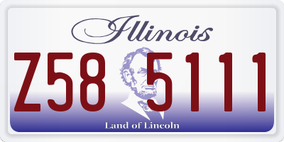 IL license plate Z585111