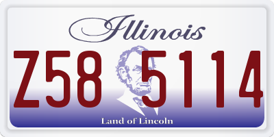 IL license plate Z585114