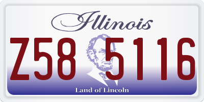 IL license plate Z585116