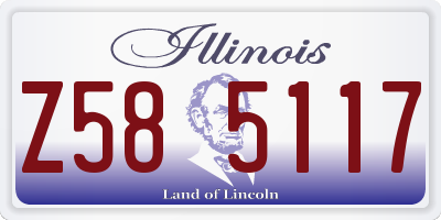 IL license plate Z585117