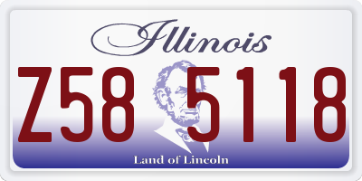 IL license plate Z585118
