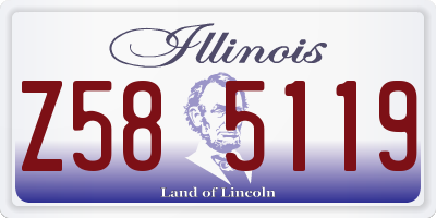 IL license plate Z585119