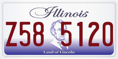 IL license plate Z585120