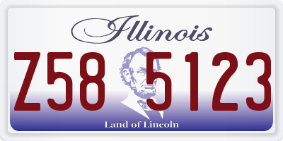 IL license plate Z585123