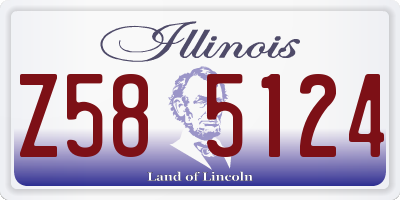 IL license plate Z585124