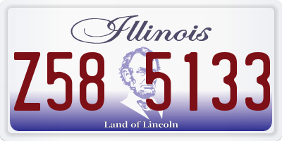 IL license plate Z585133