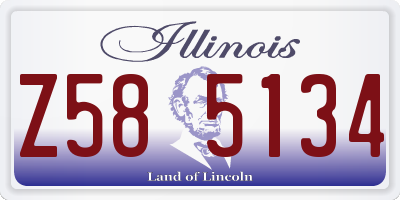 IL license plate Z585134