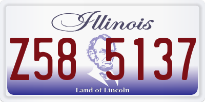 IL license plate Z585137