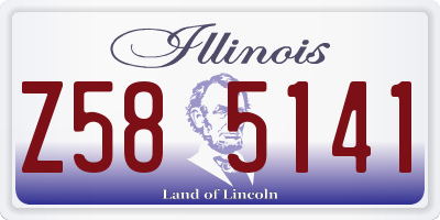 IL license plate Z585141