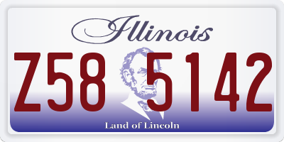 IL license plate Z585142