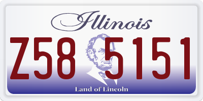 IL license plate Z585151