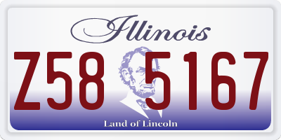 IL license plate Z585167