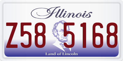 IL license plate Z585168