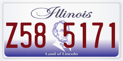 IL license plate Z585171