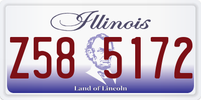 IL license plate Z585172