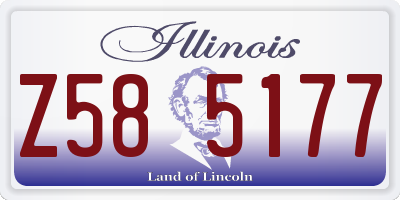 IL license plate Z585177