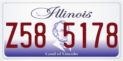 IL license plate Z585178