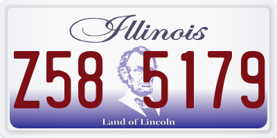 IL license plate Z585179