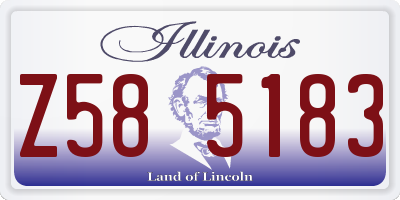 IL license plate Z585183