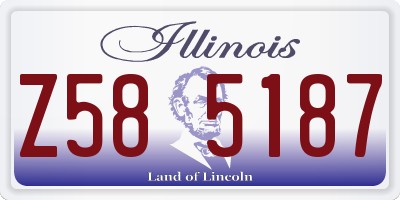 IL license plate Z585187