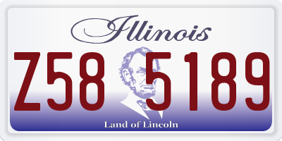 IL license plate Z585189