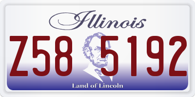 IL license plate Z585192