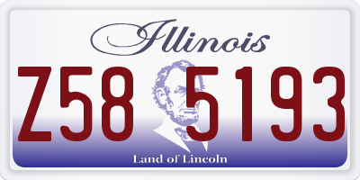 IL license plate Z585193