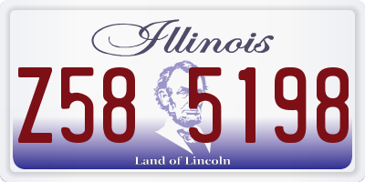 IL license plate Z585198