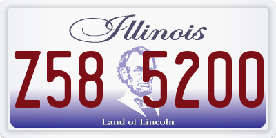 IL license plate Z585200