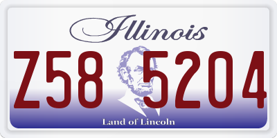 IL license plate Z585204