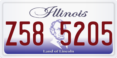 IL license plate Z585205