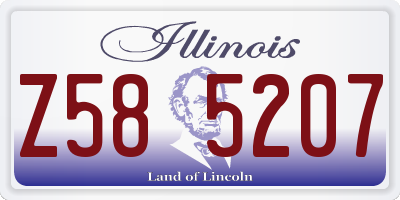 IL license plate Z585207