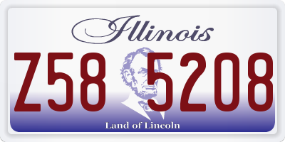 IL license plate Z585208