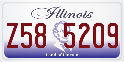 IL license plate Z585209